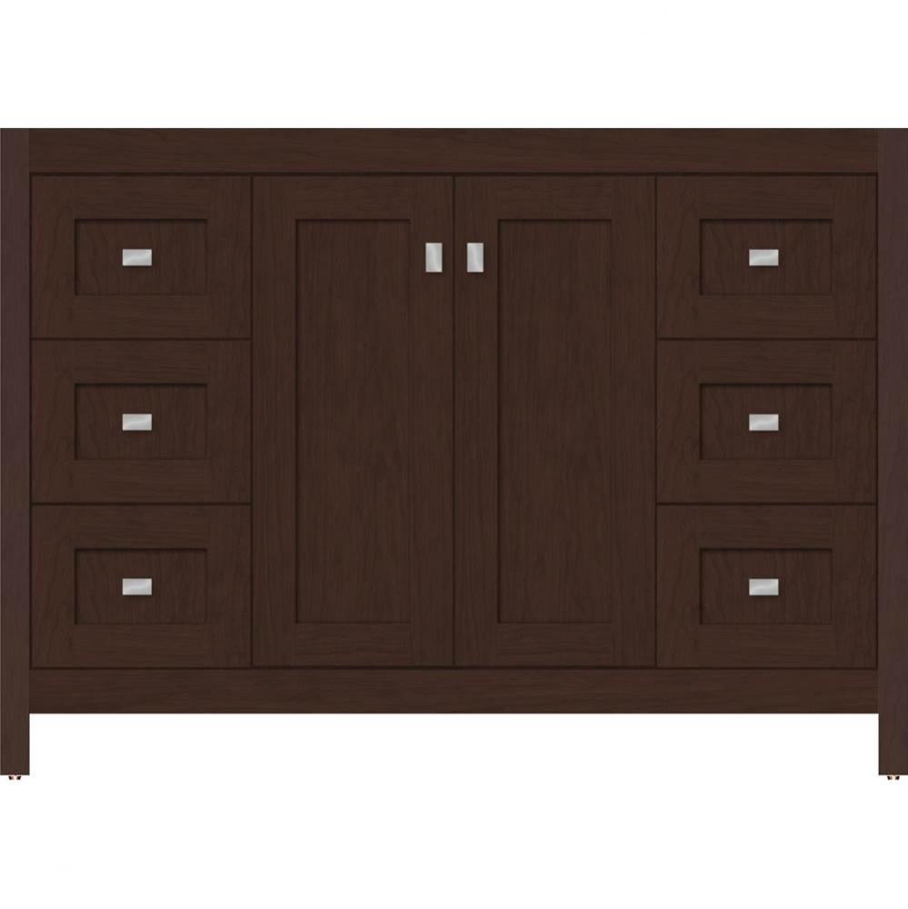 48 X 18.5 X 34.5 Alki View Vanity Shaker Choc Cherry Sb