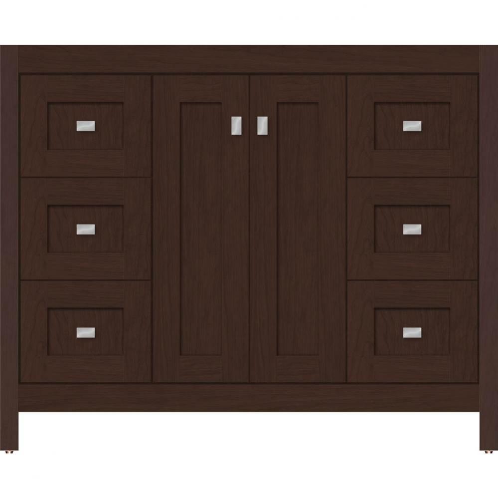 42 X 18.5 X 34.5 Alki View Vanity Shaker Choc Cherry Sb