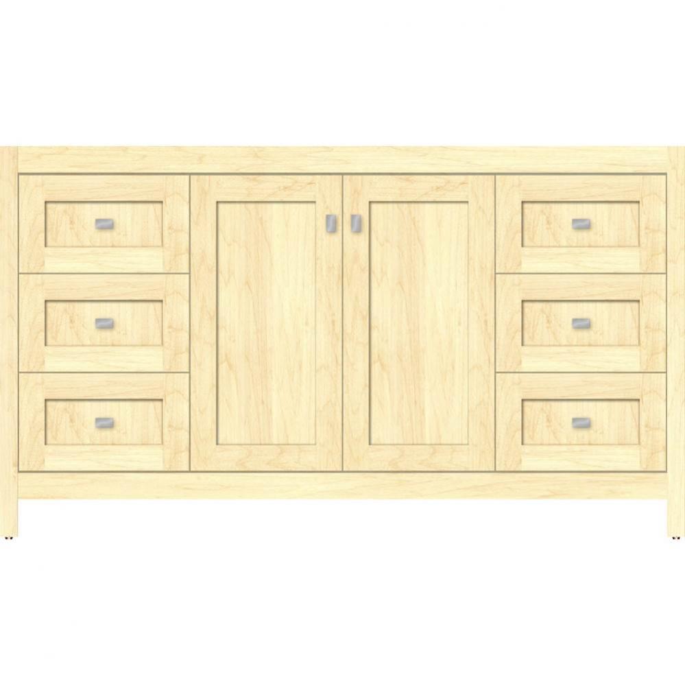 60 X 21 X 34.5 Alki View Vanity Shaker Nat Maple Sb