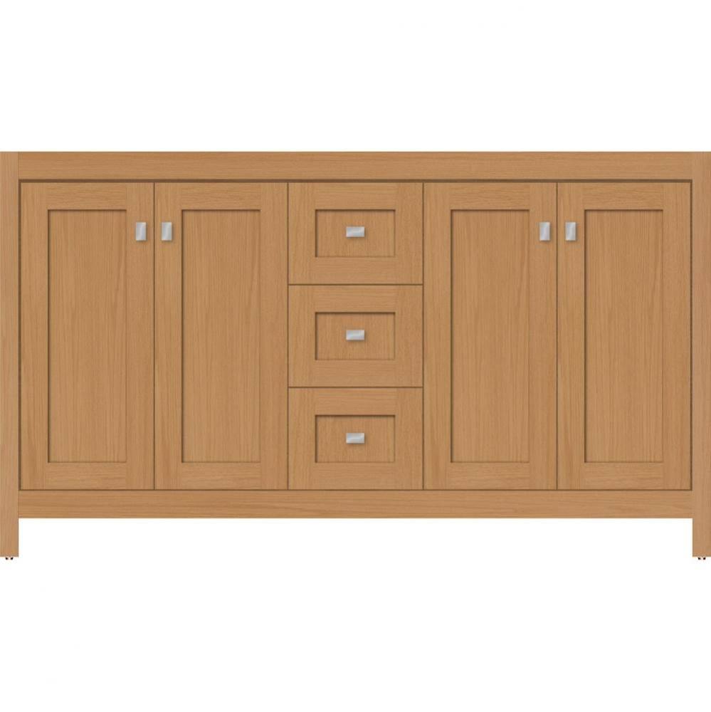 60 X 18.5 X 34.5 Alki View Vanity Shaker Nat Oak Db