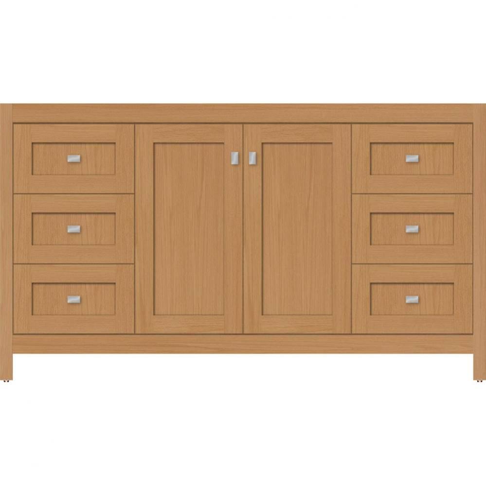 60 X 21 X 34.5 Alki View Vanity Shaker Nat Oak Sb