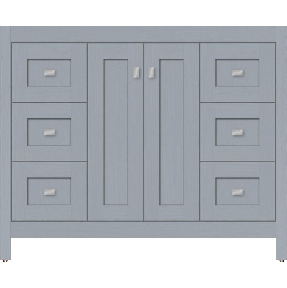 42 X 18.5 X 34.5 Alki View Vanity Shaker Silver Oak Sb