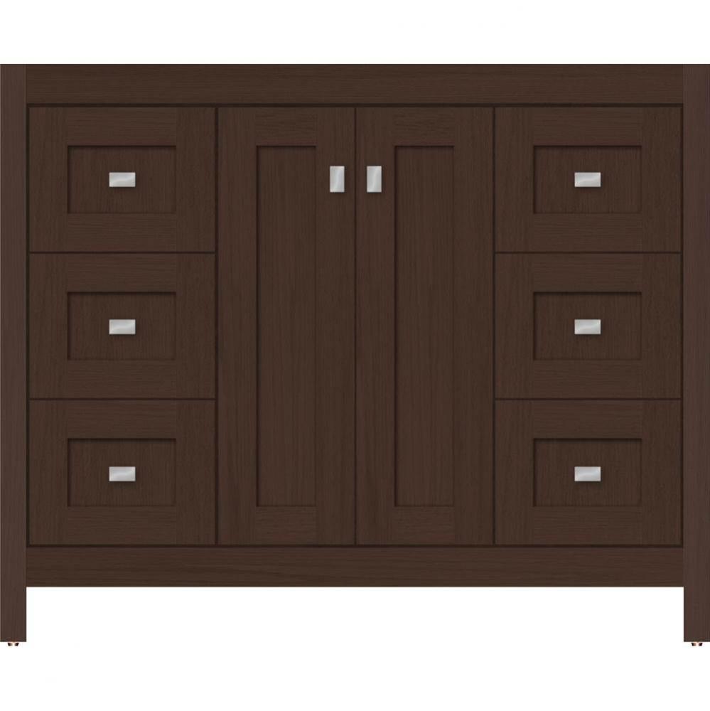 42 X 21 X 34.5 Alki View Vanity Shaker Choc Oak Sb