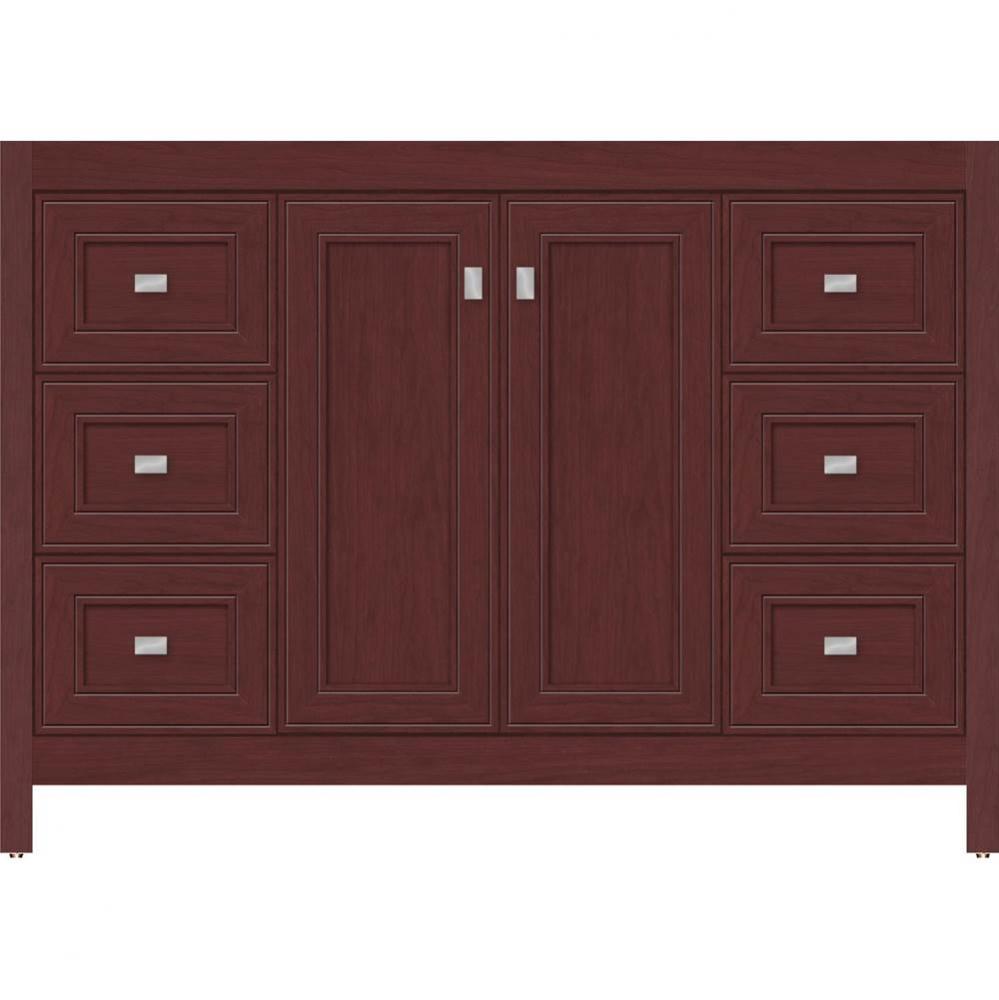 48 X 18.5 X 34.5 Alki View Vanity Deco Miter Dk Cherry Sb