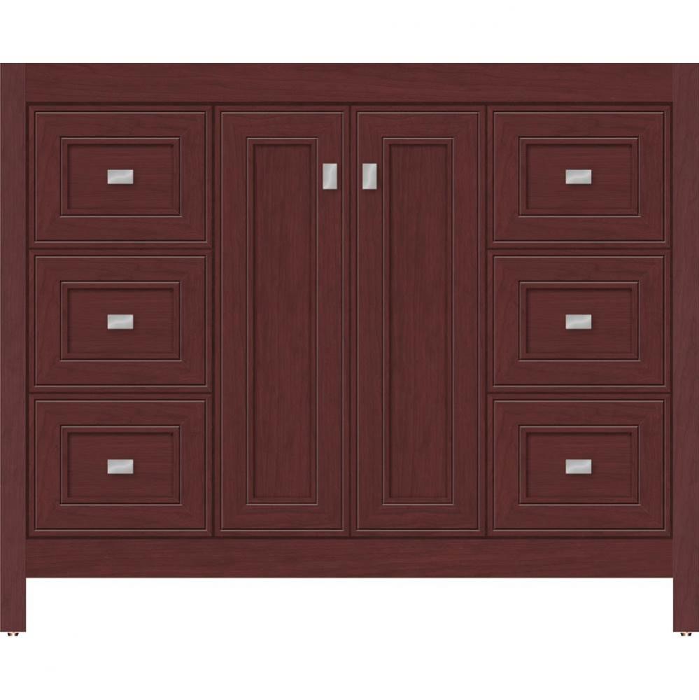 42 X 18.5 X 34.5 Alki View Vanity Deco Miter Dk Cherry Sb