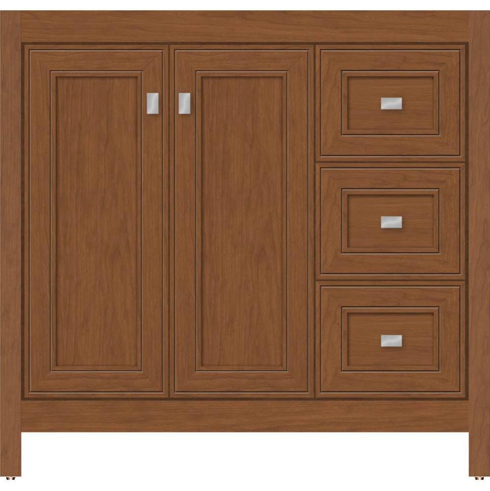 36 X 18.5 X 34.5 Alki View Vanity Deco Miter Cinn Cherry Rh