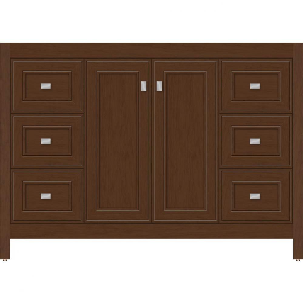 48 X 18.5 X 34.5 Alki View Vanity Deco Miter Pecan Cherry Sb