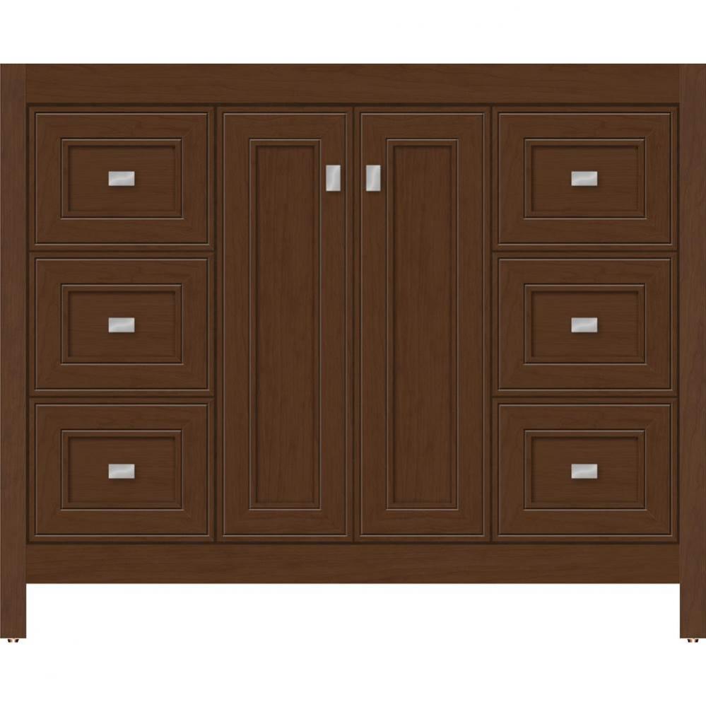 42 X 21 X 34.5 Alki View Vanity Deco Miter Pecan Cherry Sb