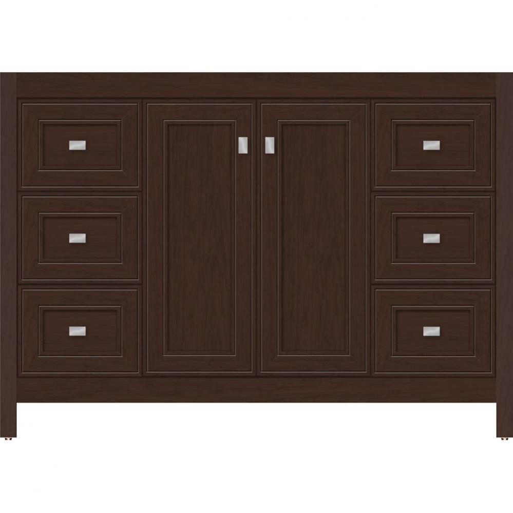 48 X 18.5 X 34.5 Alki View Vanity Deco Miter Choc Cherry Sb