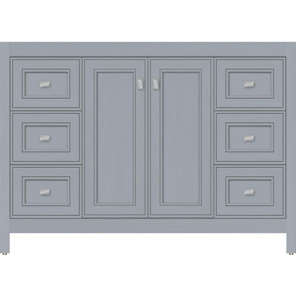 48 X 18.5 X 34.5 Alki View Vanity Deco Miter Silver Oak Sb