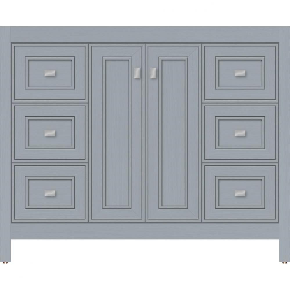 42 X 21 X 34.5 Alki View Vanity Deco Miter Silver Oak Sb