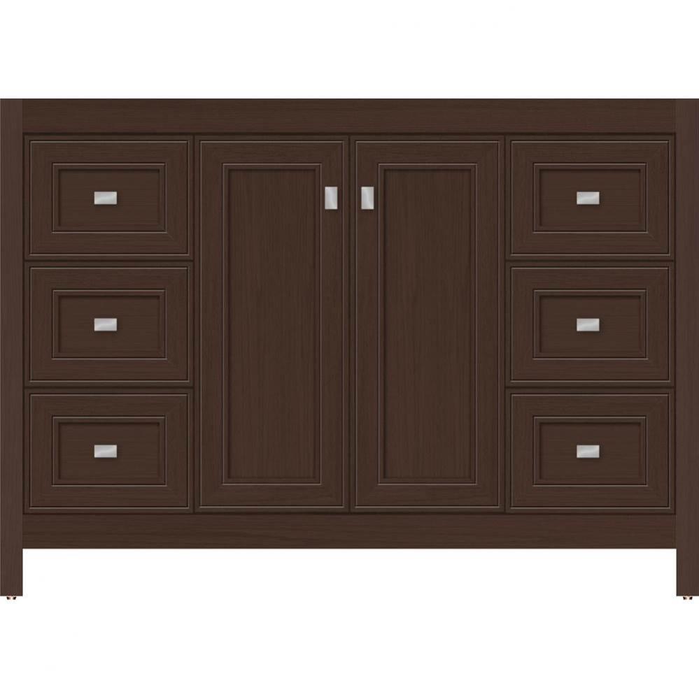 48 X 18.5 X 34.5 Alki View Vanity Deco Miter Choc Oak Sb