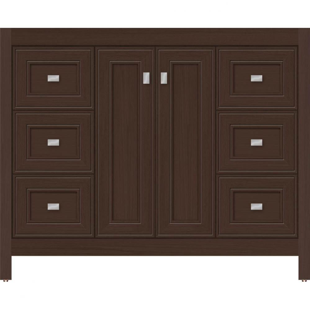 42 X 18.5 X 34.5 Alki View Vanity Deco Miter Choc Oak Sb