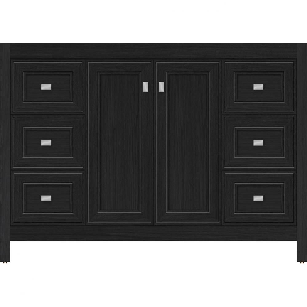 48 X 21 X 34.5 Alki View Vanity Deco Miter Midnight Oak Sb