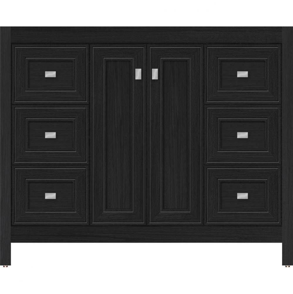 42 X 21 X 34.5 Alki View Vanity Deco Miter Midnight Oak Sb