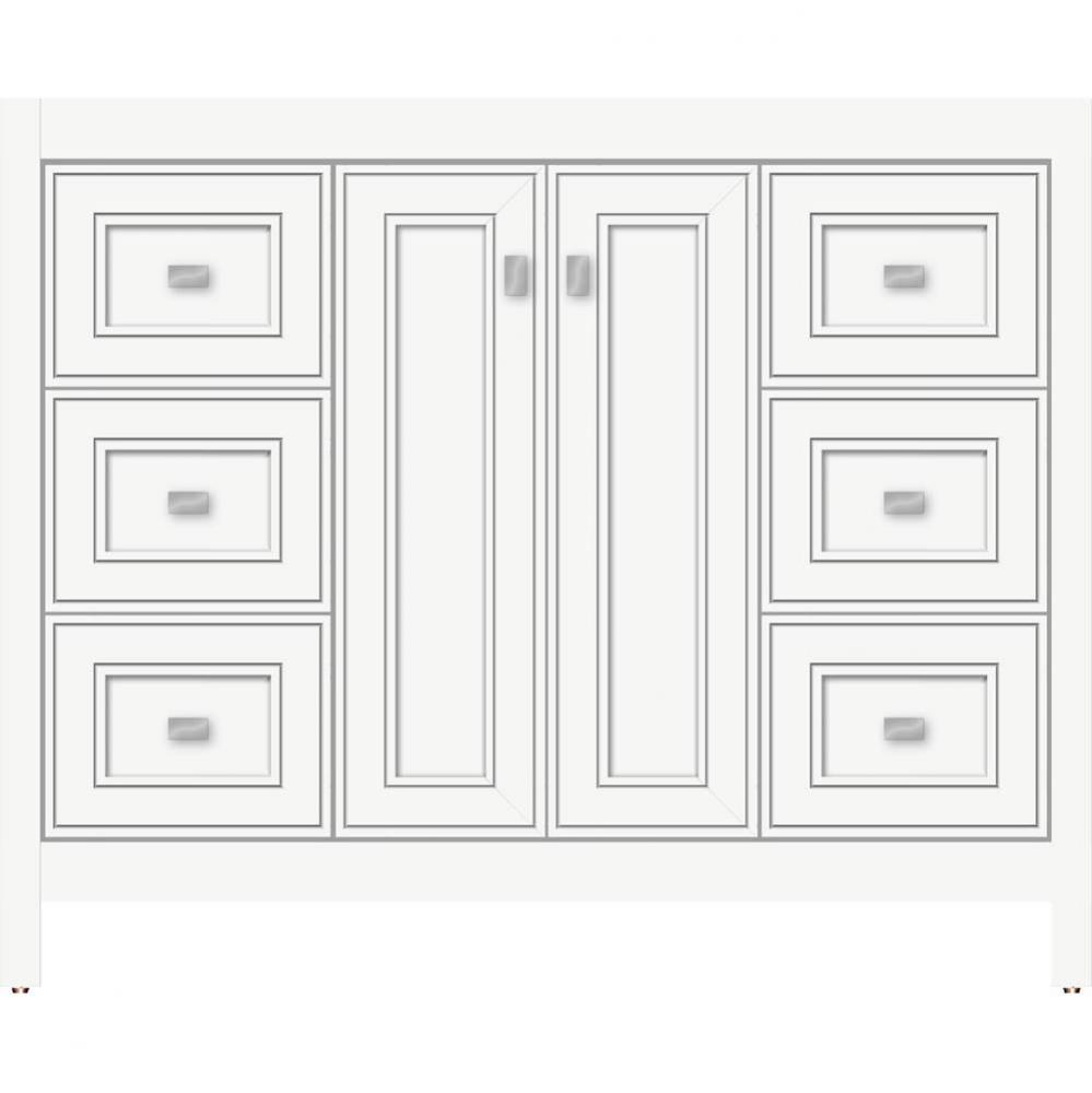 42 X 21 X 34.5 Alki View Vanity Deco Miter Sat White Sb