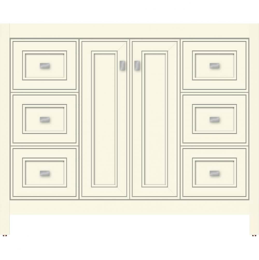 42 X 21 X 34.5 Alki View Vanity Deco Miter Sat Biscuit Sb