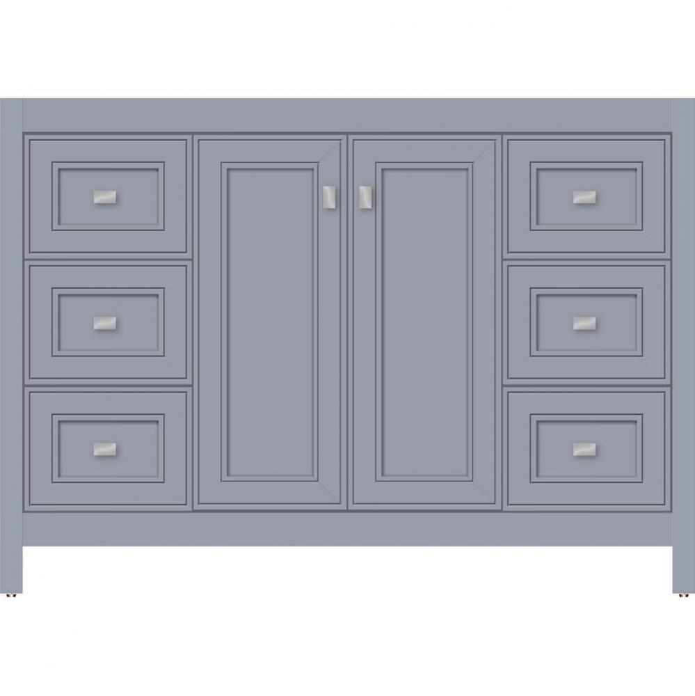 48 X 21 X 34.5 Alki View Vanity Deco Miter Sat Silver Sb