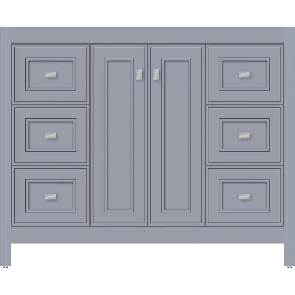 42 X 21 X 34.5 Alki View Vanity Deco Miter Sat Silver Sb