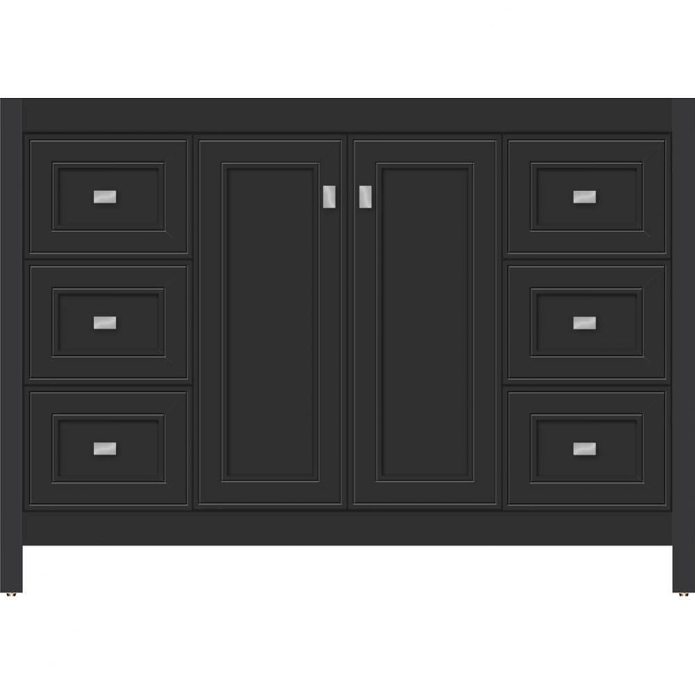 48 X 21 X 34.5 Alki View Vanity Deco Miter Sat Black Sb