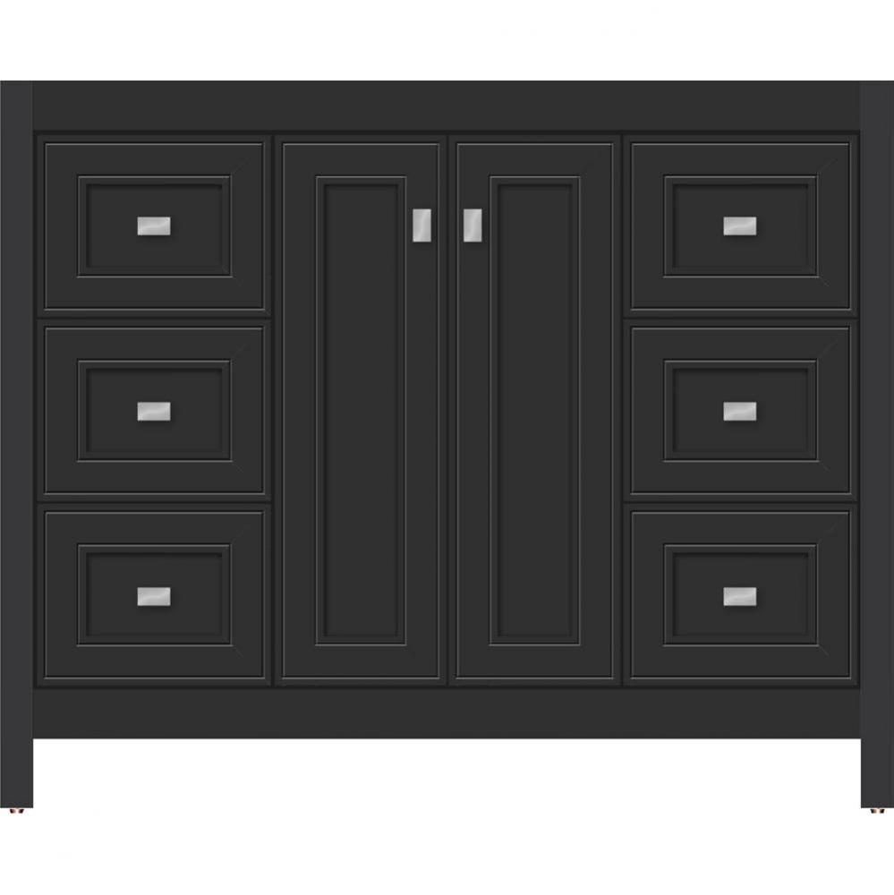 42 X 21 X 34.5 Alki View Vanity Deco Miter Sat Black Sb