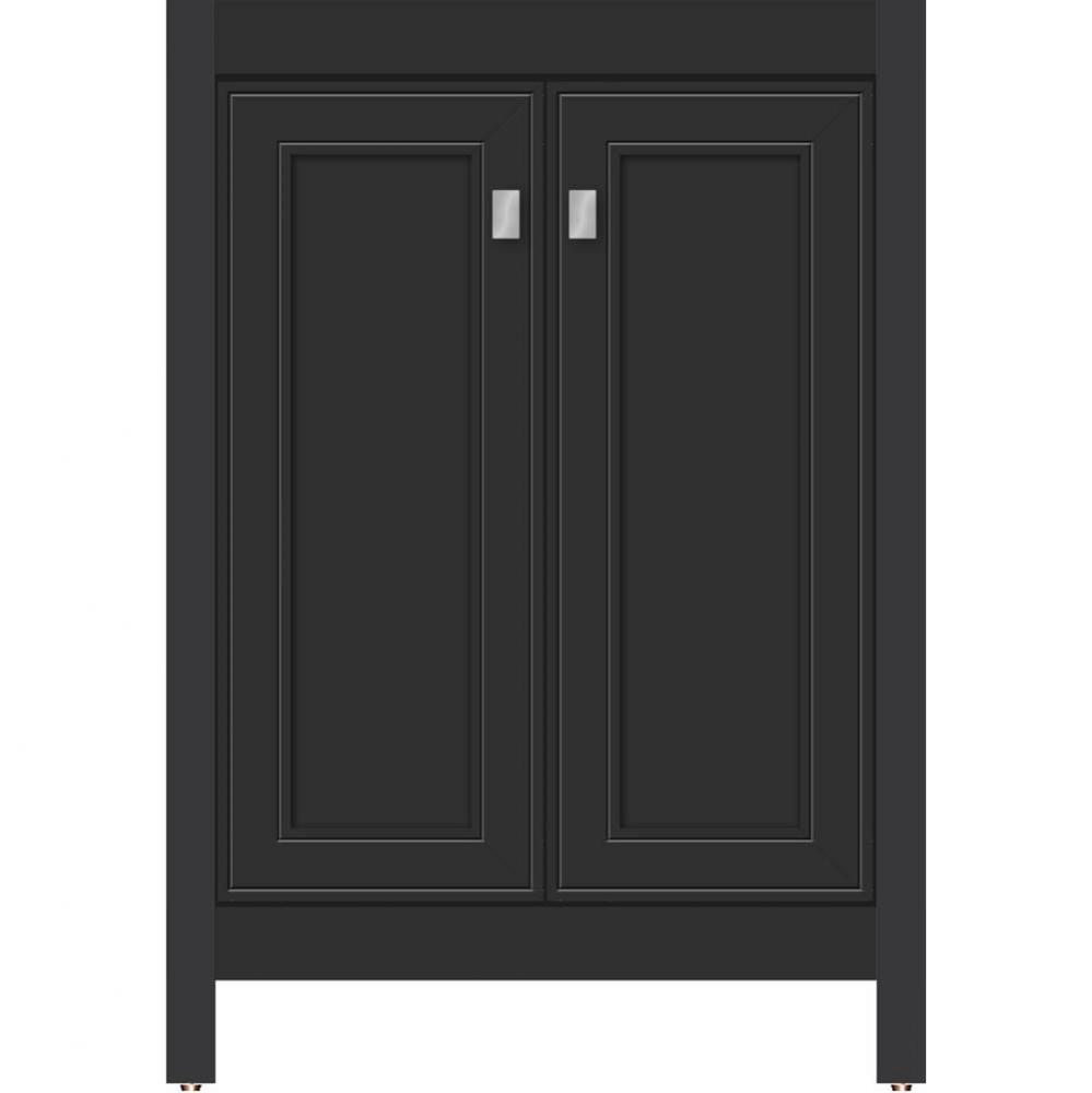 24 X 18.5 X 34.5 Alki View Vanity Deco Miter Sat Black Std