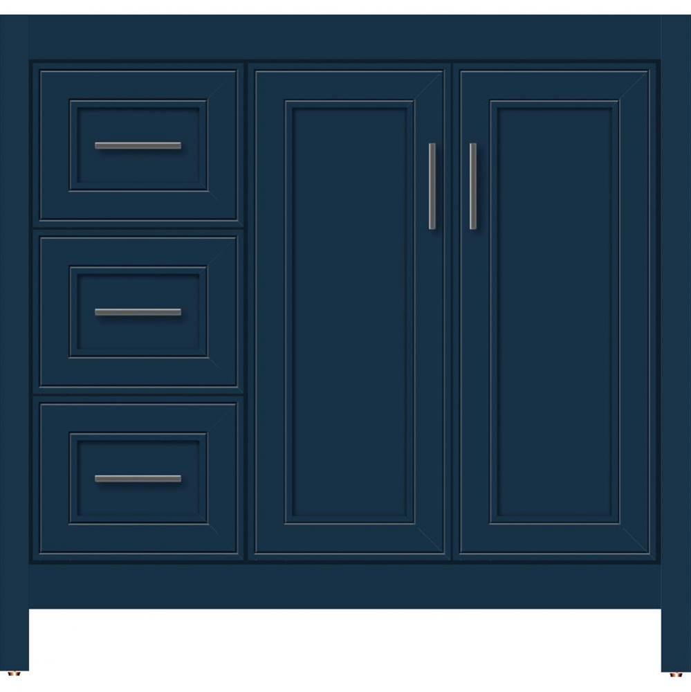 36 X 18.5 X 34.5 Alki View Vanity Deco Miter Lapis Night Lh