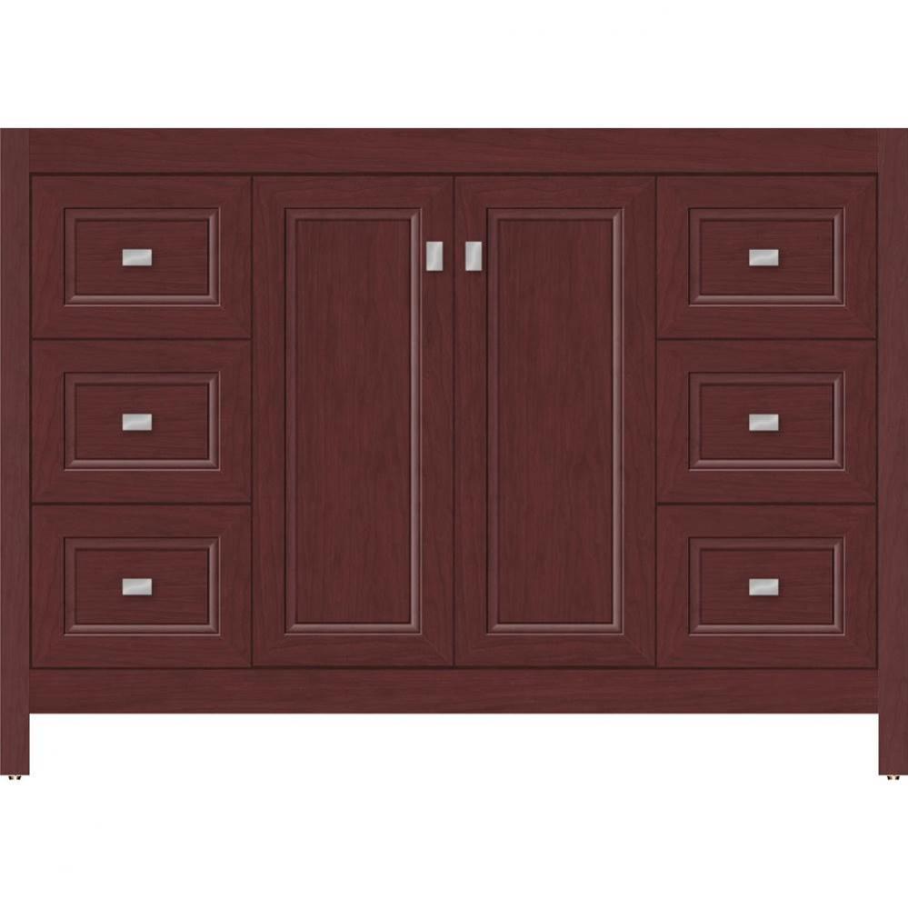 48 X 18.5 X 34.5 Alki View Vanity Ogee Miter Dk Cherry Sb