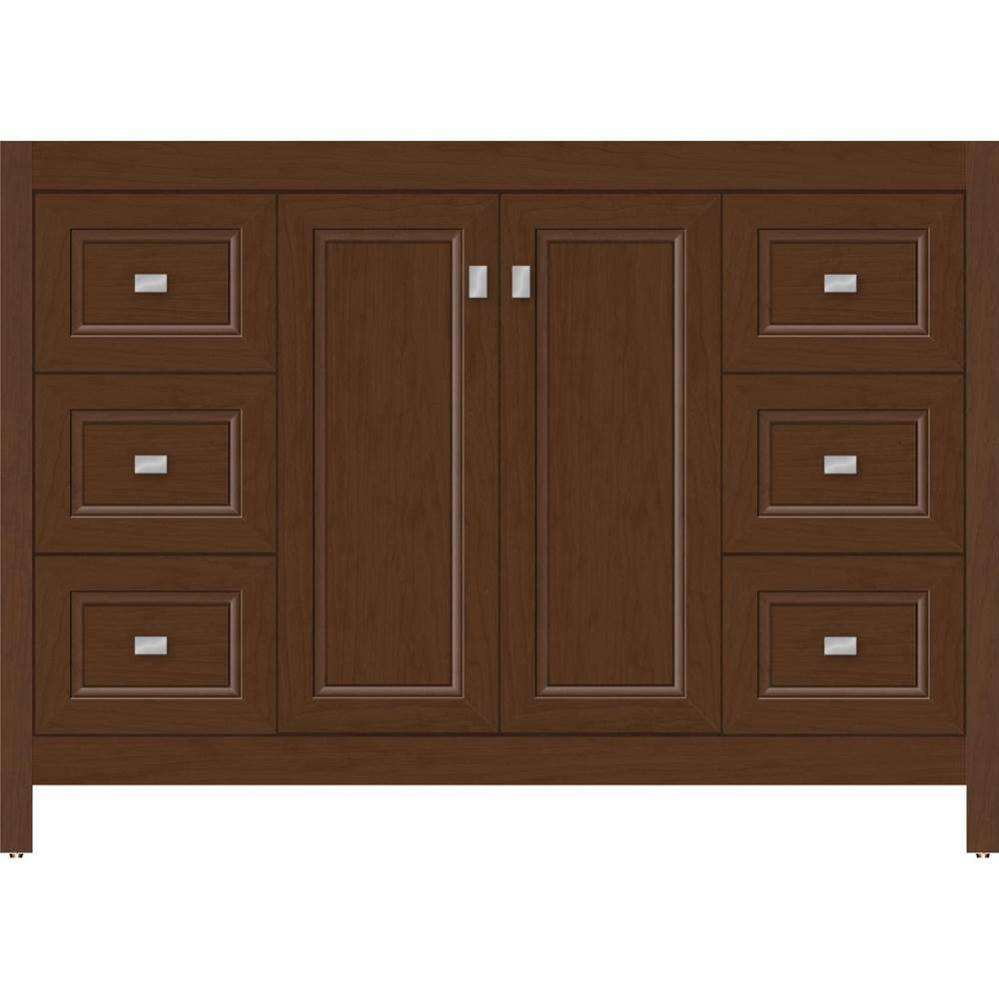 48 X 18.5 X 34.5 Alki View Vanity Ogee Miter Pecan Cherry Sb