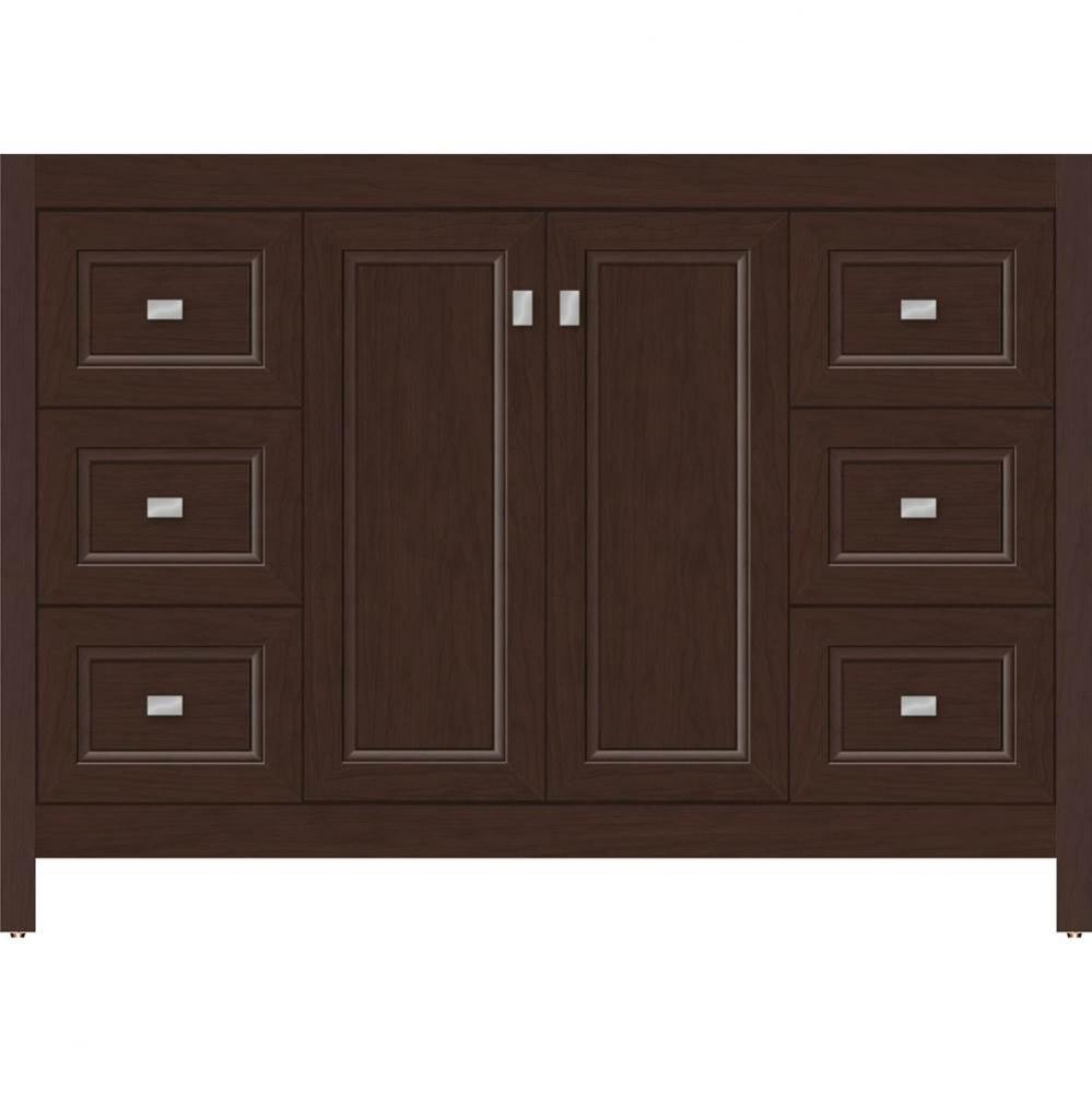 48 X 18.5 X 34.5 Alki View Vanity Ogee Miter Choc Cherry Sb