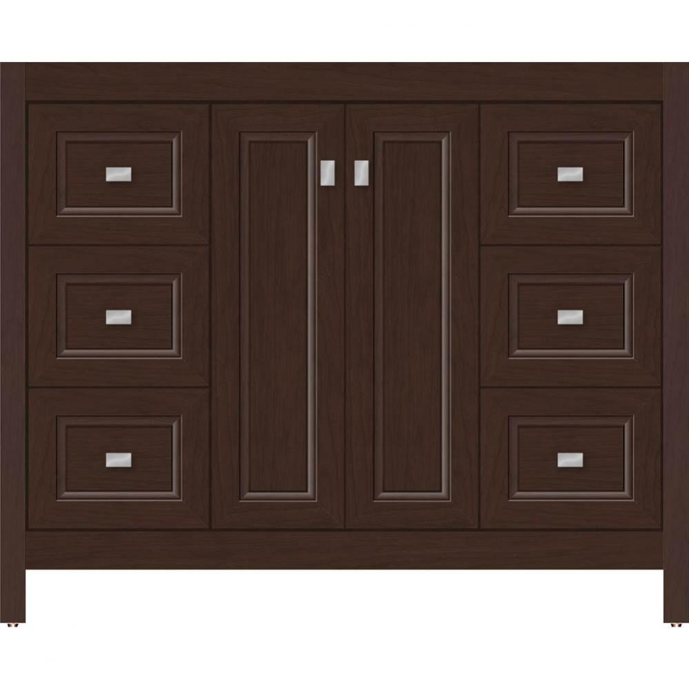 42 X 21 X 34.5 Alki View Vanity Ogee Miter Choc Cherry Sb