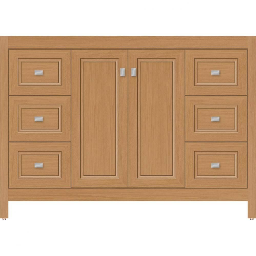 48 X 21 X 34.5 Alki View Vanity Ogee Miter Nat Oak Sb