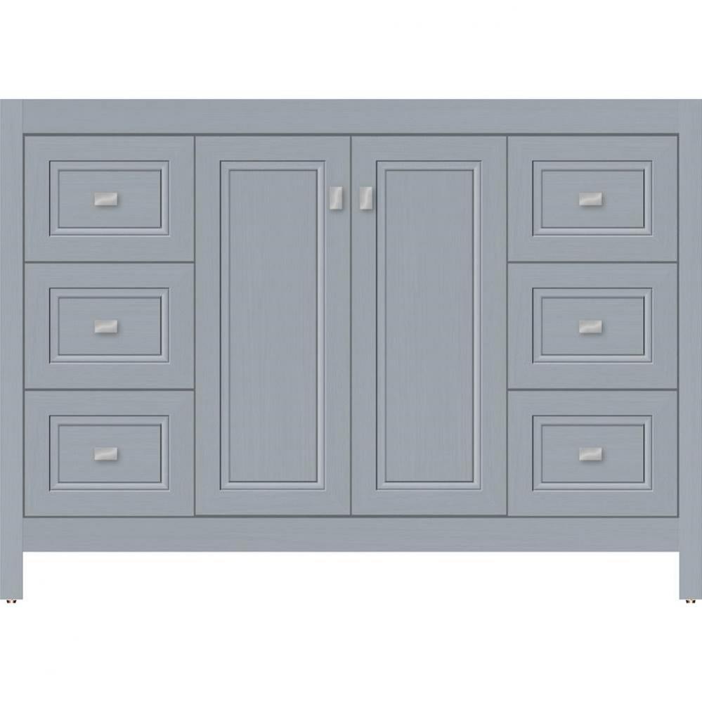 48 X 21 X 34.5 Alki View Vanity Ogee Miter Silver Oak Sb