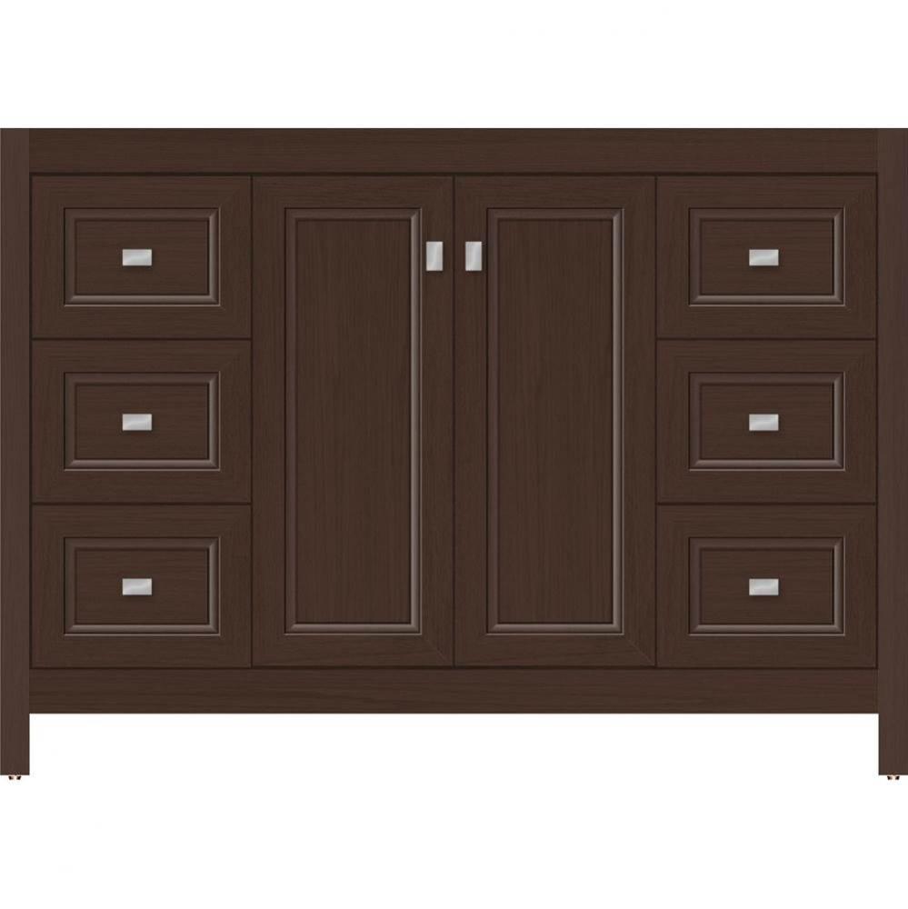 48 X 18.5 X 34.5 Alki View Vanity Ogee Miter Choc Oak Sb