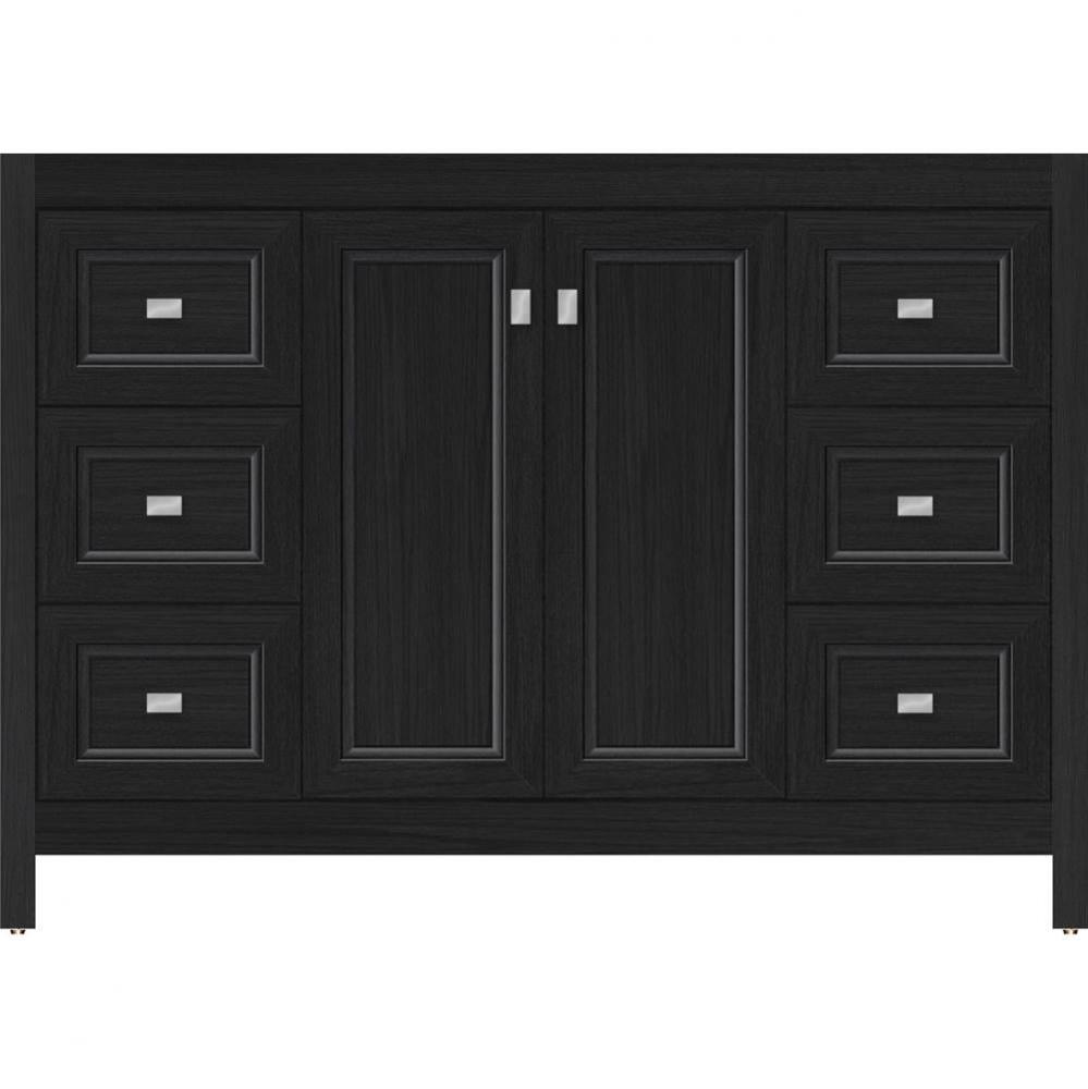 48 X 18.5 X 34.5 Alki View Vanity Ogee Miter Midnight Oak Sb