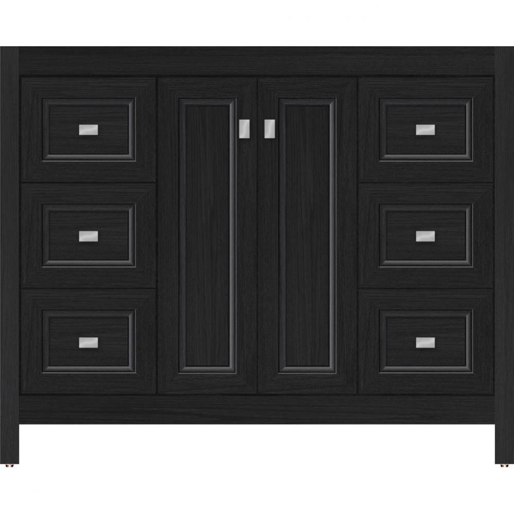 42 X 21 X 34.5 Alki View Vanity Ogee Miter Midnight Oak Sb