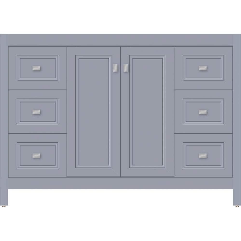 48 X 21 X 34.5 Alki View Vanity Ogee Miter Sat Silver Sb