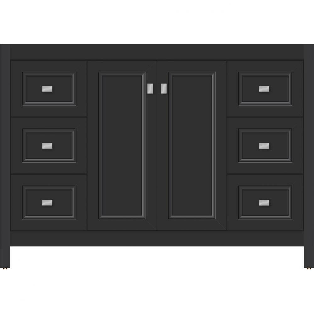 48 X 18.5 X 34.5 Alki View Vanity Ogee Miter Sat Black Sb