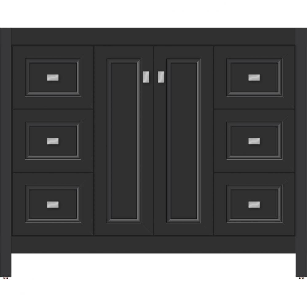 42 X 21 X 34.5 Alki View Vanity Ogee Miter Sat Black Sb