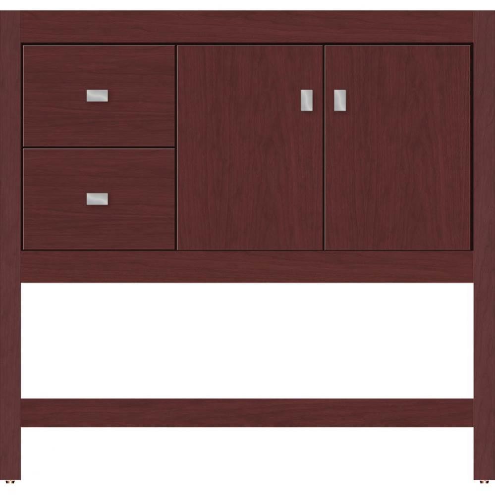 36 X 21 X 34.5 Alki Spa Vanity Slab Dk Cherry Lh