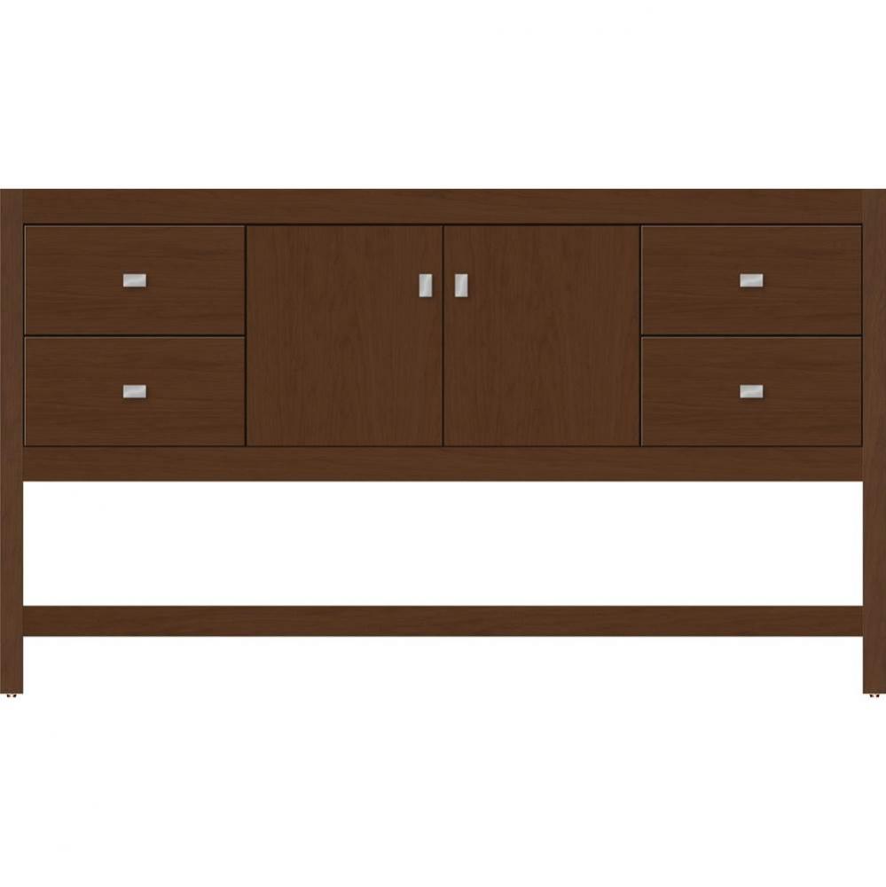 60 X 21 X 34.5 Alki Spa Vanity Slab Pecan Cherry Sb