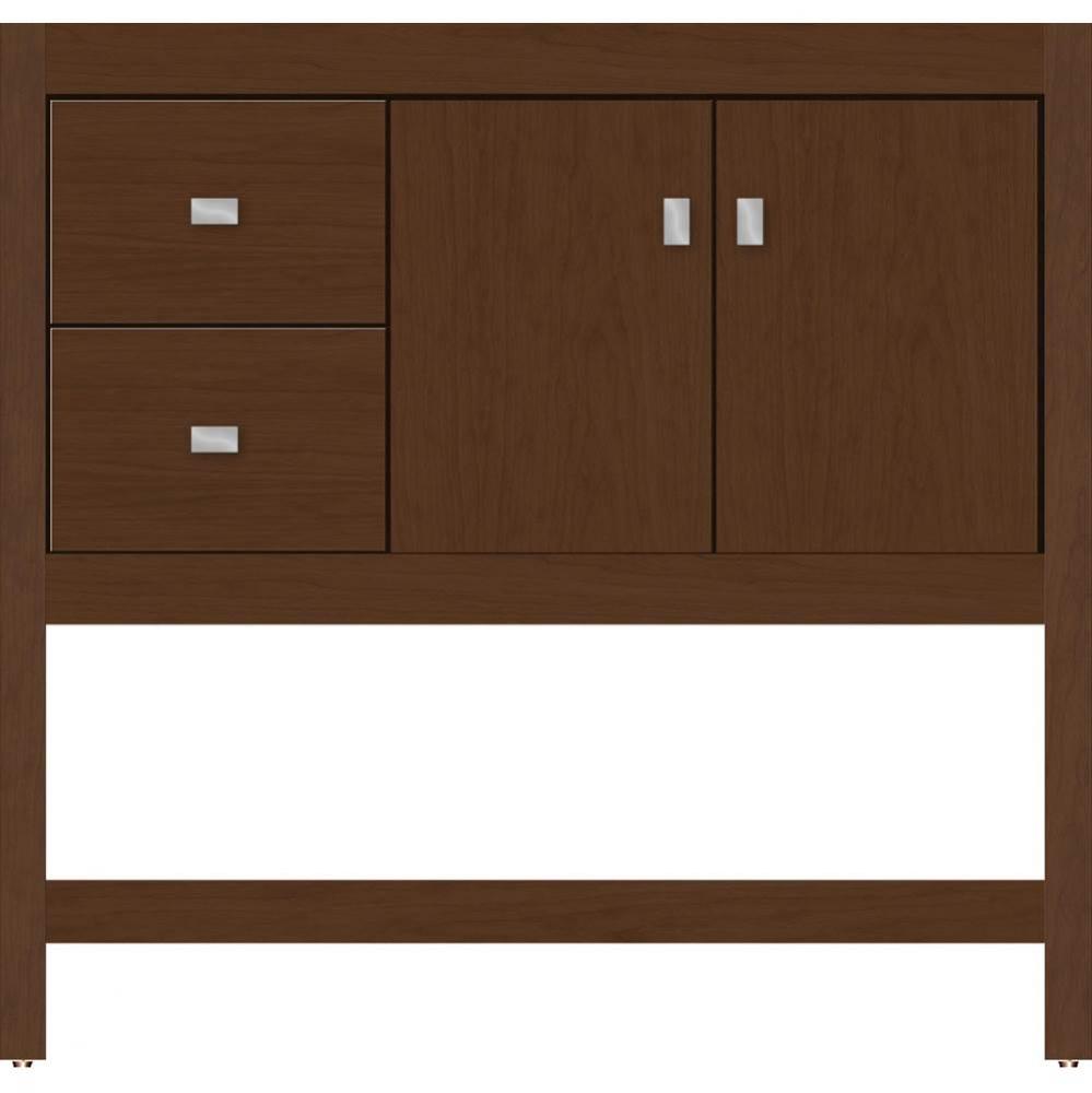 36 X 21 X 34.5 Alki Spa Vanity Slab Pecan Cherry Lh