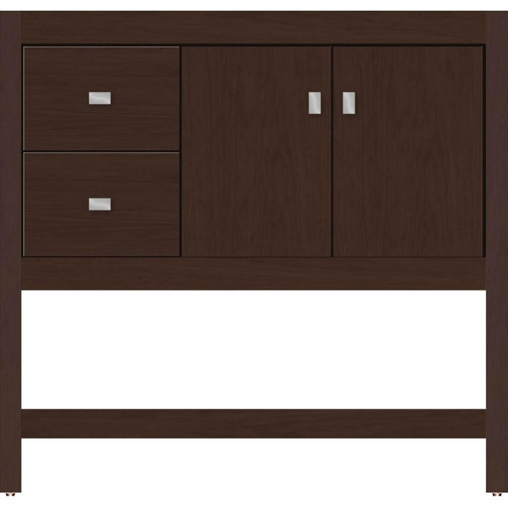 36 X 18.5 X 34.5 Alki Spa Vanity Slab Choc Cherry Lh