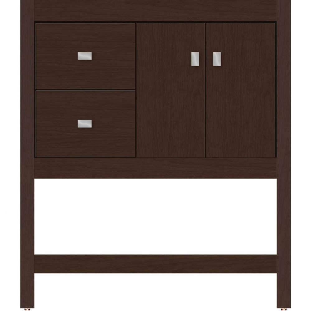 30 X 18.5 X 34.5 Alki Spa Vanity Slab Choc Cherry Lh