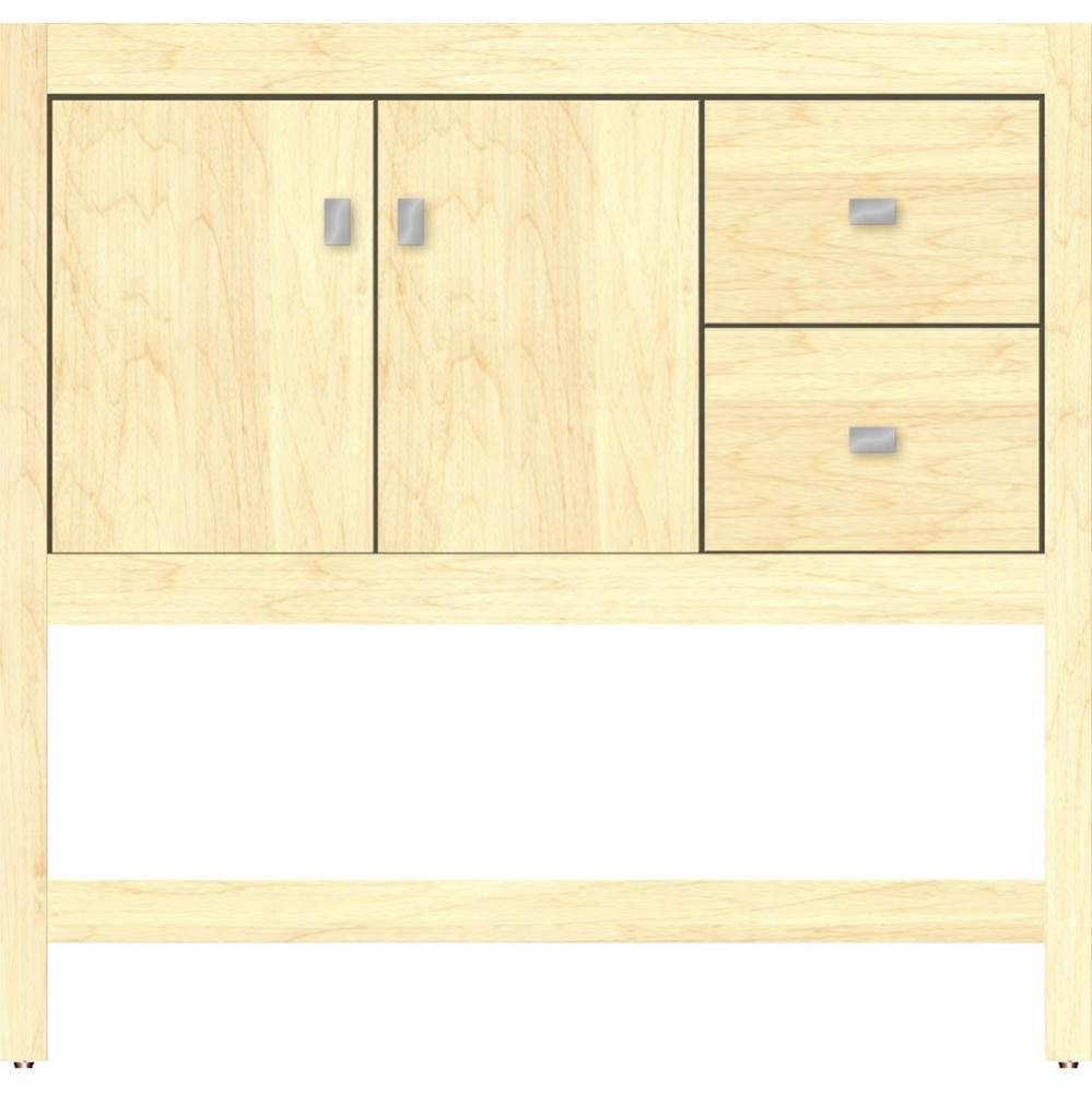 36 X 21 X 34.5 Alki Spa Vanity Slab Nat Maple Rh