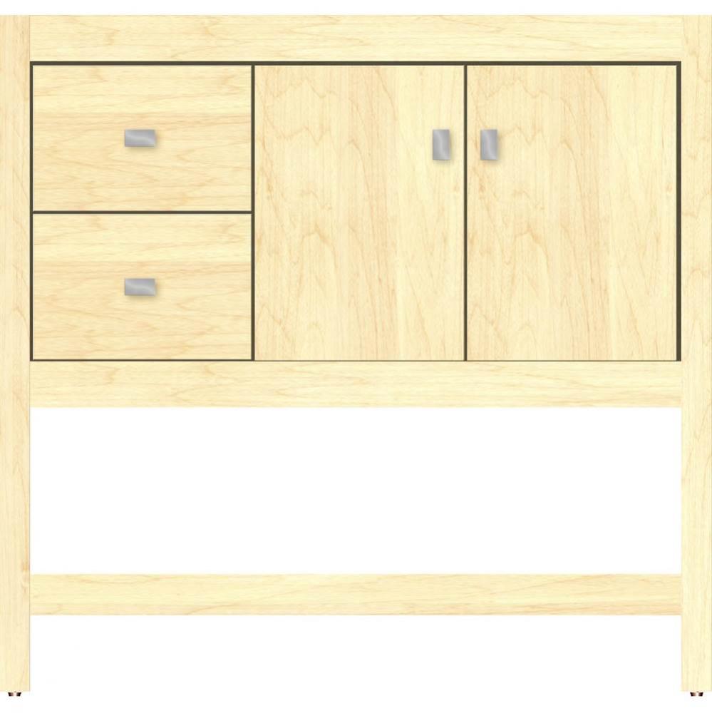 36 X 18.5 X 34.5 Alki Spa Vanity Slab Nat Maple Lh