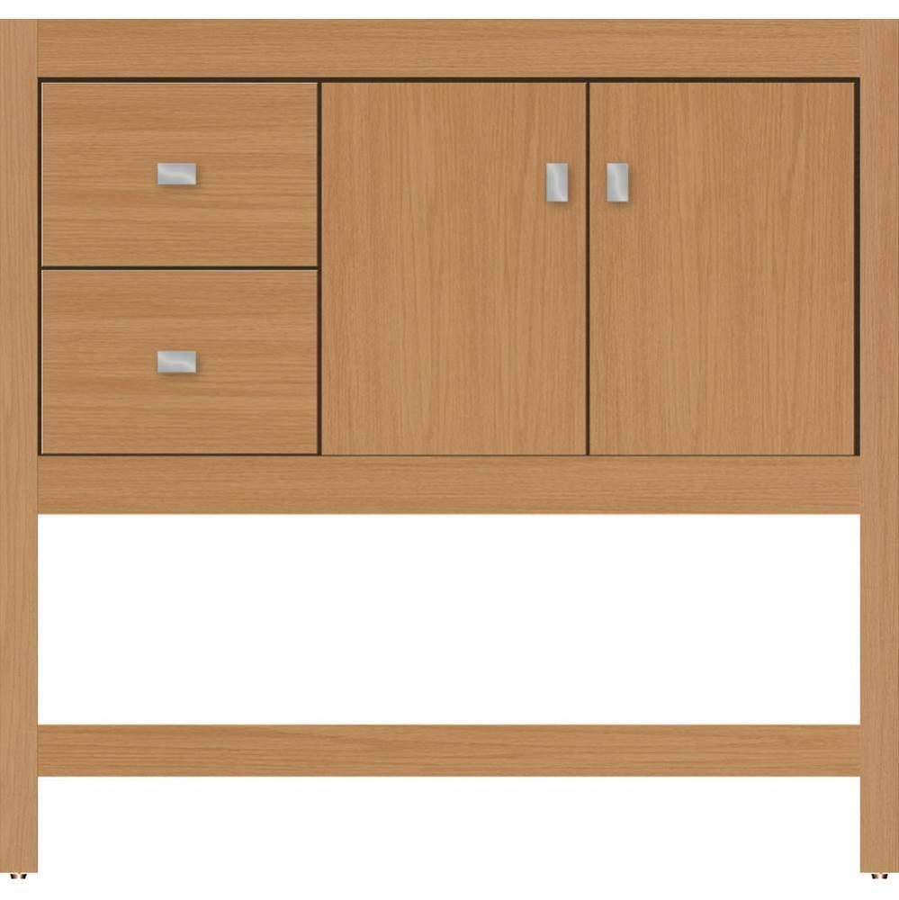 36 X 18.5 X 34.5 Alki Spa Vanity Slab Nat Oak Lh