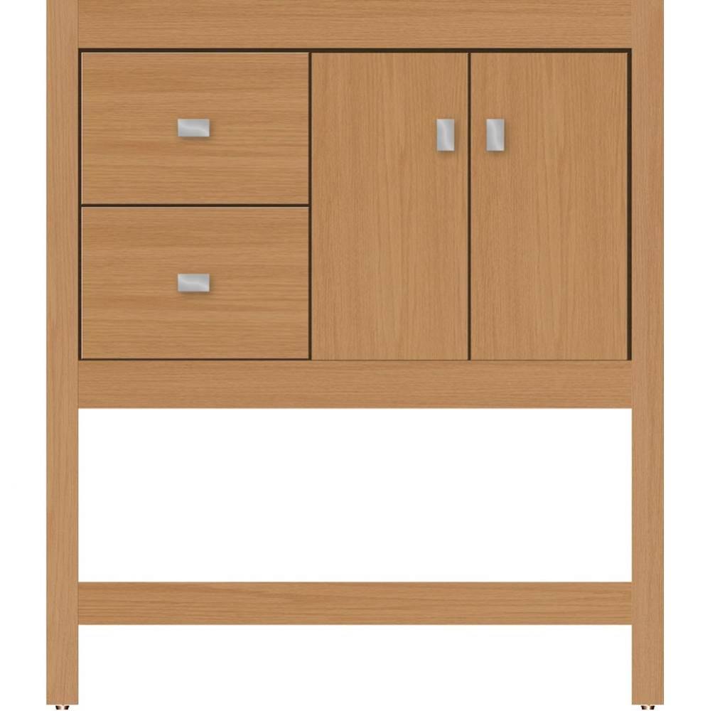 30 X 18.5 X 34.5 Alki Spa Vanity Slab Nat Oak Lh