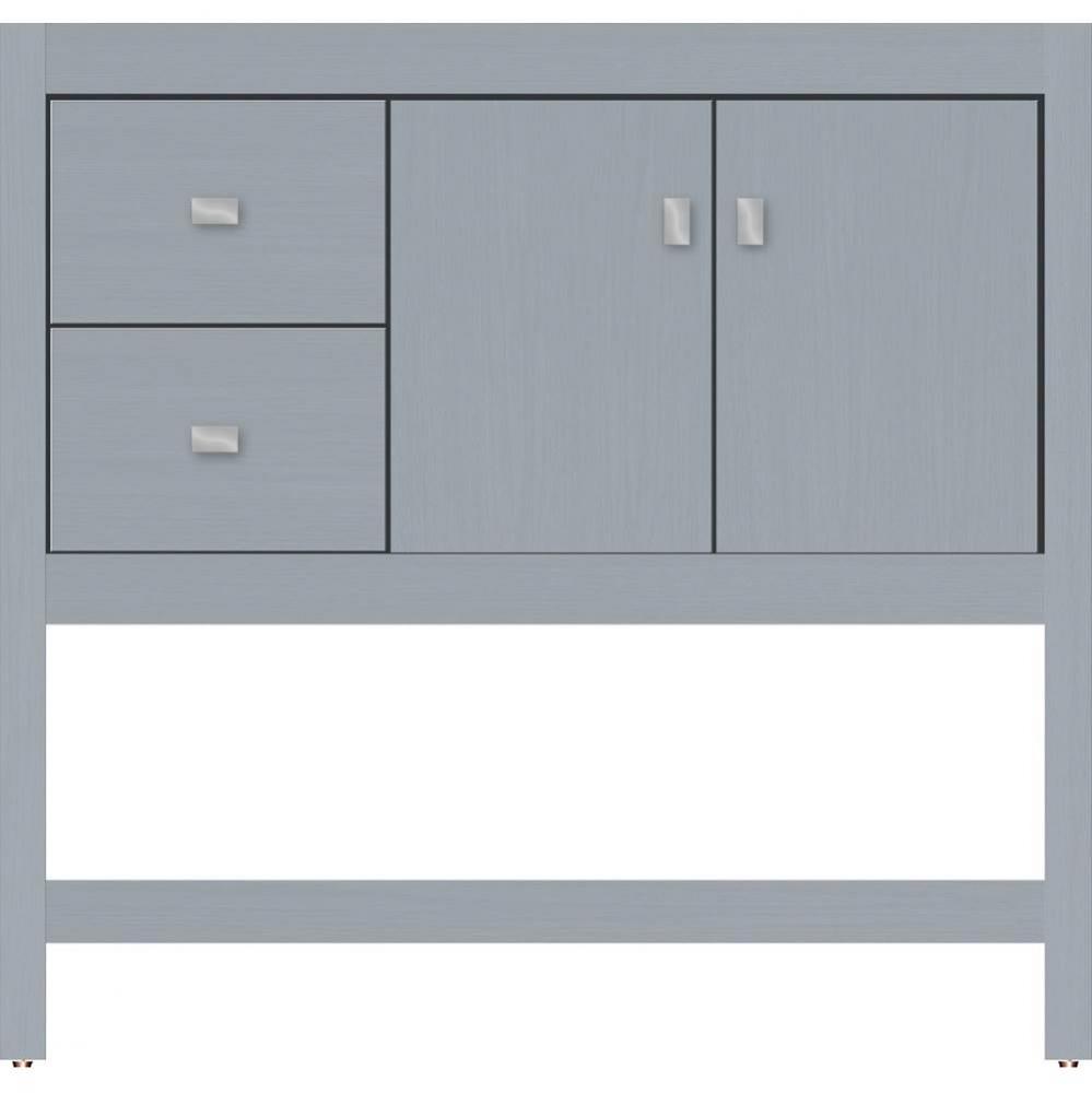 36 X 18.5 X 34.5 Alki Spa Vanity Slab Silver Oak Lh