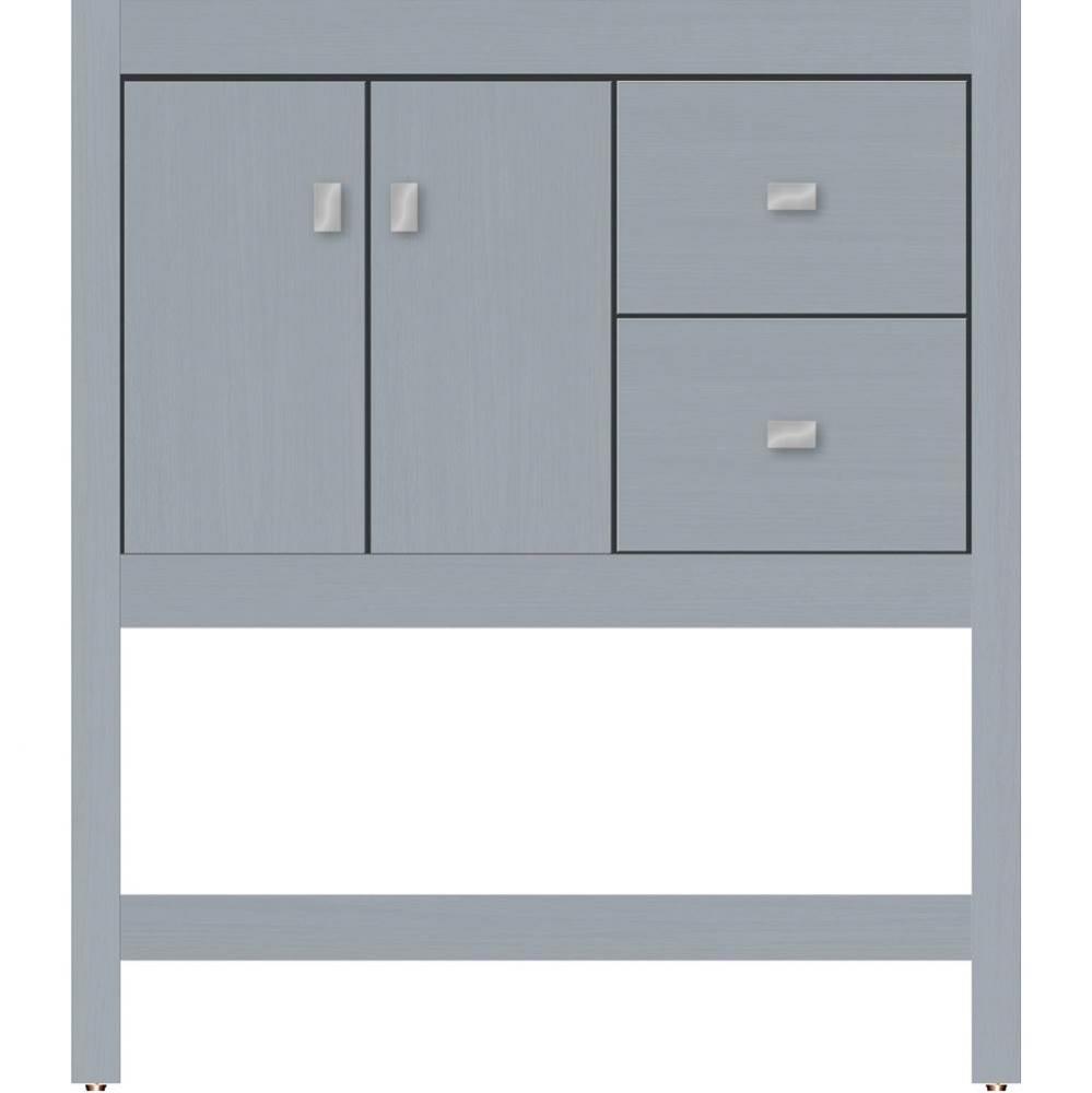30 X 18.5 X 34.5 Alki Spa Vanity Slab Silver Oak Rh